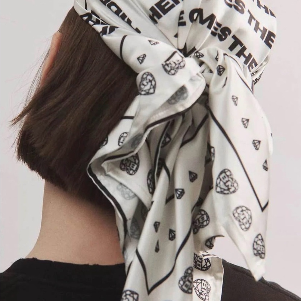 Anthropologie Black and White Printed Scarf